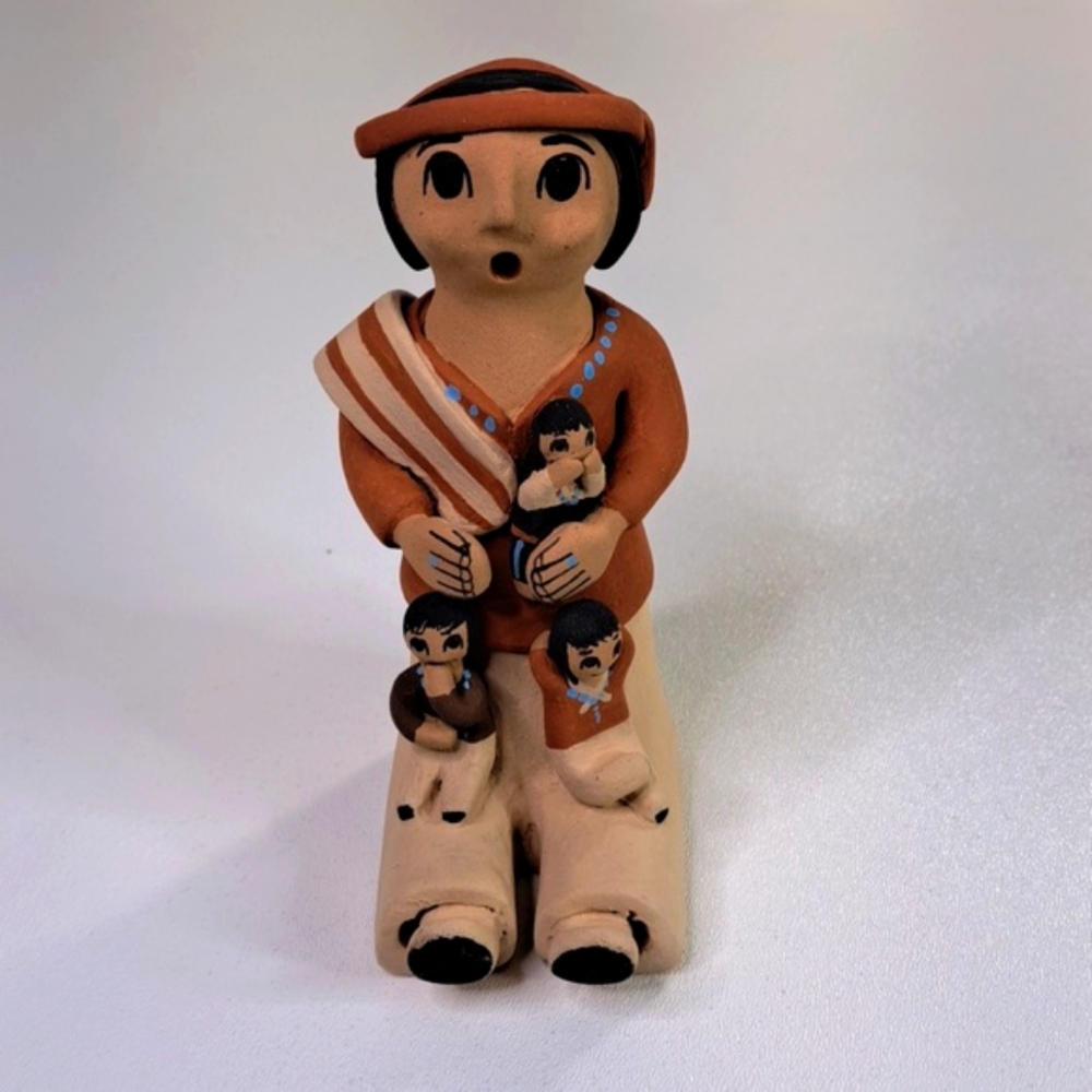 Storyteller 3 Kids Pottery Vintage 90's Jemez Pueblo, New Mexico